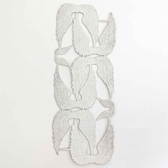 Antique White Dresden Paper Swan Wings ~ 8