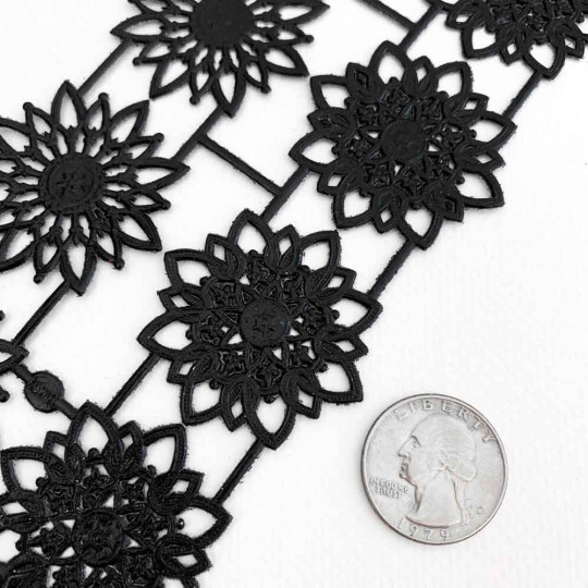 Black Dresden Paper Snowflakes or Halos ~ 8 Asst.