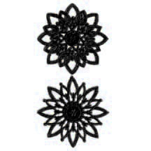 Black Dresden Paper Snowflakes or Halos ~ 8 Asst.