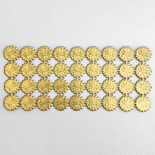 Gold Dresden Foil Flowers ~ 36 pcs ~ Double Sided Foil