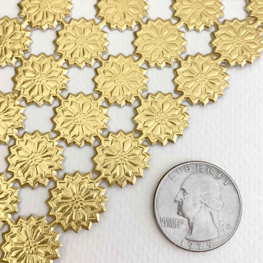Gold Dresden Foil Flowers ~ 36 pcs ~ Double Sided Foil