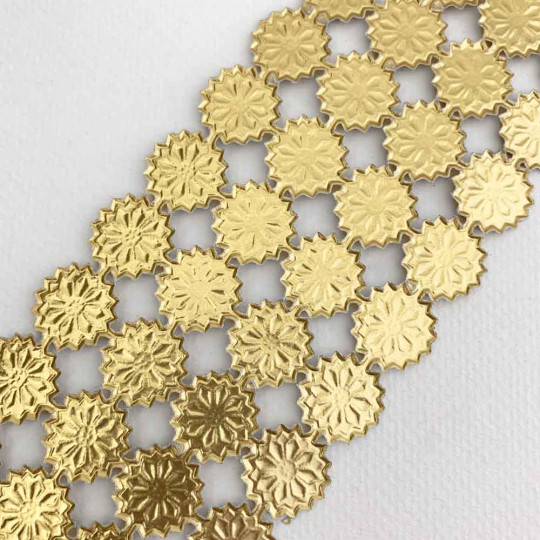Gold Dresden Foil Flowers ~ 36 pcs ~ Double Sided Foil