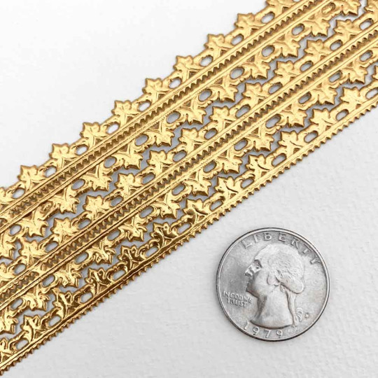 Antique Gold Dresden Scrolled Point Trim ~ 5/16" wide