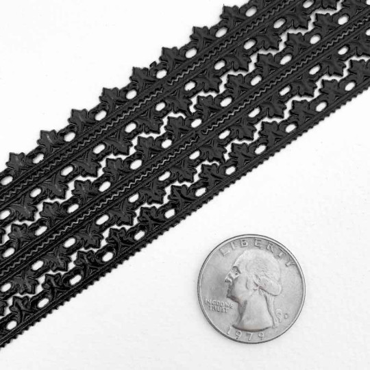 Black Dresden Scrolled Point Trim ~ 5/16" wide