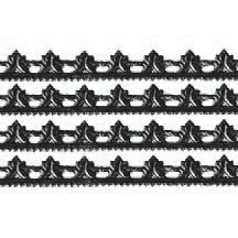 Black Dresden Scrolled Point Trim ~ 5/16" wide