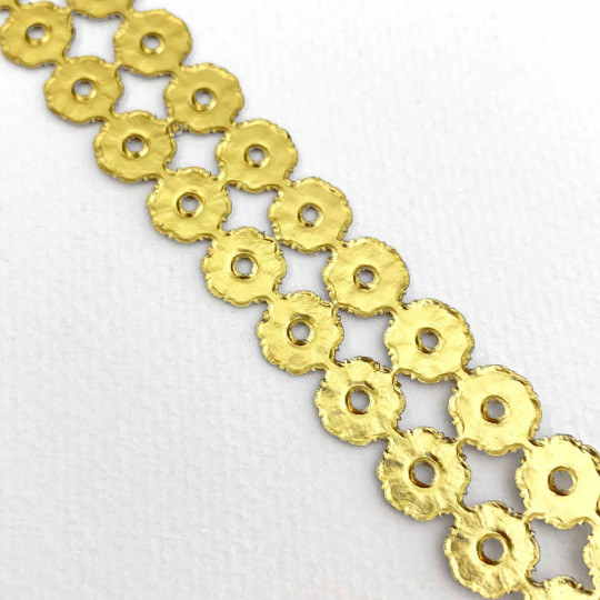 Gold Dresden Foil Button Medallions ~ 24 ~ Double Sided Foil