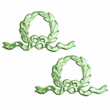 Light Green Dresden Foil Christmas Wreaths ~ 12