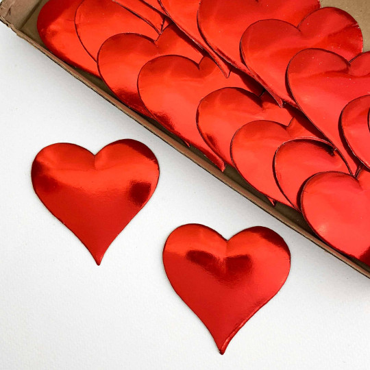 Extra Large Red Dresden Hearts ~ 2