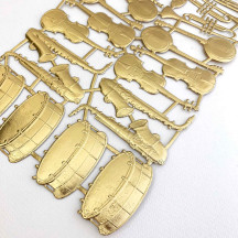 Mixed Gold Dresden Foil Musical Instruments ~ 24