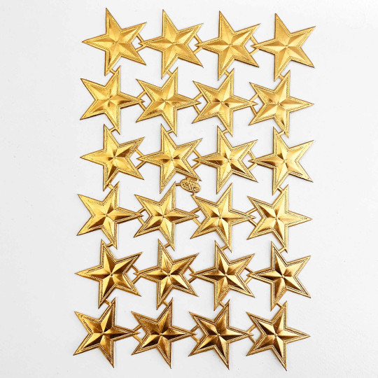 Antique Gold Classic Dresden Stars ~ 24