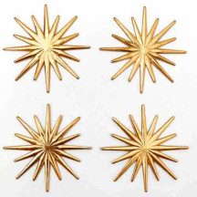 Tiny Celestial Antique Gold Dresden Foil Halo ~ 4