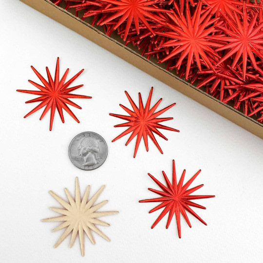 Tiny Celestial Red Dresden Foil Halo ~ 4