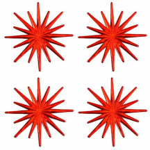 Tiny Celestial Red Dresden Foil Halo ~ 4