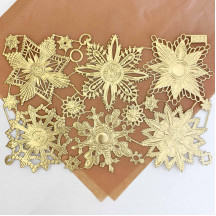 Large Gold Dresden Foil Medallions ~ 6 Assorted