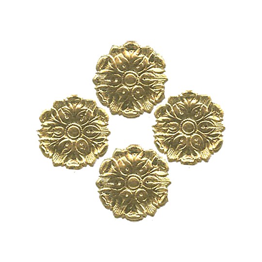 Gold Dresden Foil Medallions ~ 24