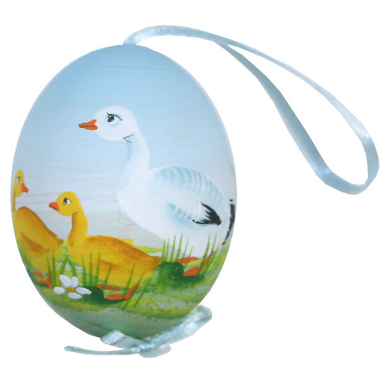 Springtime Goose Eastern European Egg Ornament ~ Handmade in Slovakia
