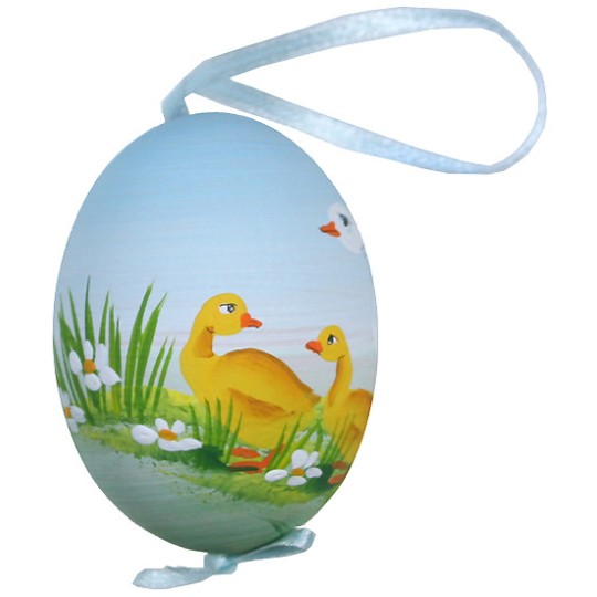 Springtime Goose Eastern European Egg Ornament ~ Handmade in Slovakia