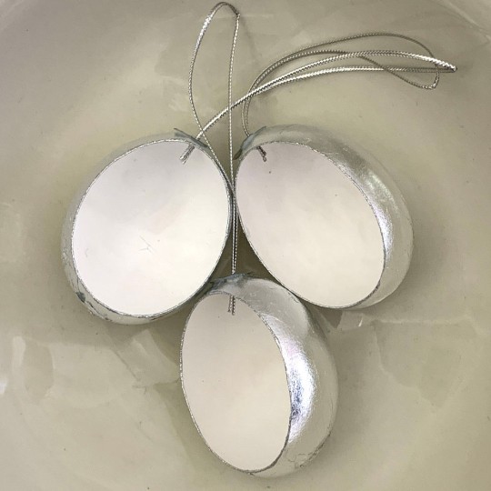 DIY Silver Diorama Egg Ornament ~ Handmade in Slovakia ~ 1 egg