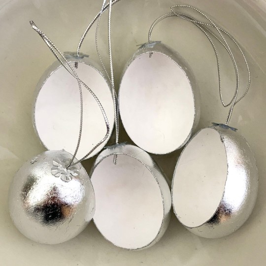 DIY Silver Diorama Egg Ornament ~ Handmade in Slovakia ~ 1 egg