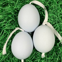 Pale Blue Blank Easter Egg Ornament ~ Handmade in Slovakia ~ 1 egg