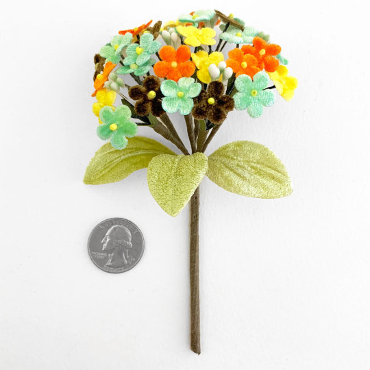 Bundle of Velvet Forget me Nots ~  Mixed Bundle ~ AQUA + BROWN + ORANGE + YELLOW