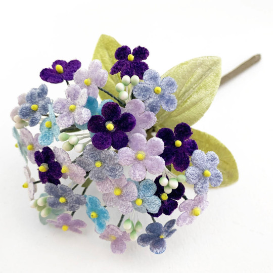 Bundle of Velvet Forget me Nots ~  Mixed Bundle ~ PURPLES + BLUES