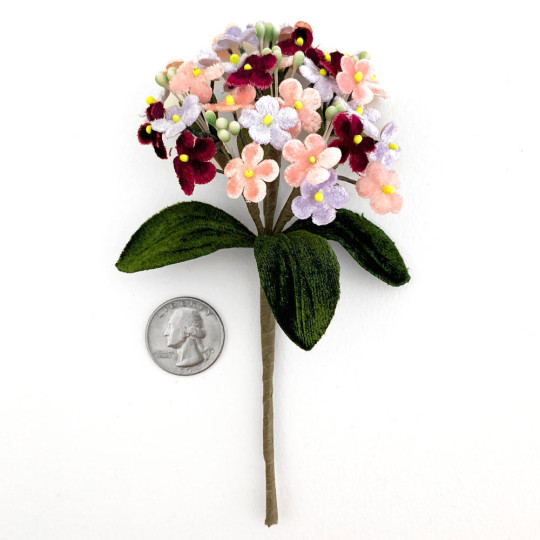 Bundle of Velvet Forget me Nots ~  Mixed Bundle ~ BURGUNDY + LIGHT PINK + LIGHT PURPLE