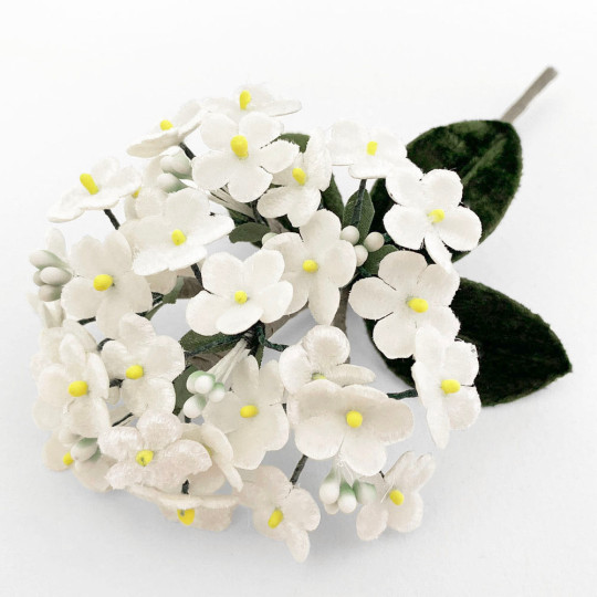 Bundle of Velvet Forget me Nots ~  WHITE