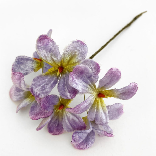 Bundle of 6 Velvet Violets ~ Czech Republic ~ Light Purple Ombre