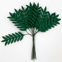 12 Green Fern Leaves ~ 2-1/4" Long