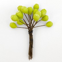 18 Miniature Composition Green Blueberries ~ 3/8" ~ Czech Republic
