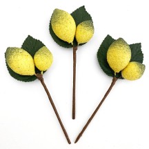 Textured Yellow Lemon Craft Picks ~ Set of 3