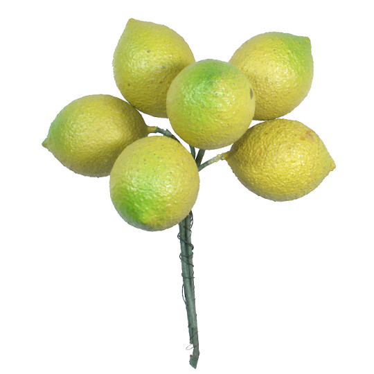 6 Large Vintage Composition Lemons ~ 1-3/4"