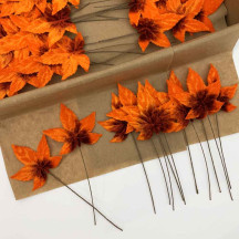 Set of 12 Sweet Gum Leaves ~ AUTUMN OMBRE