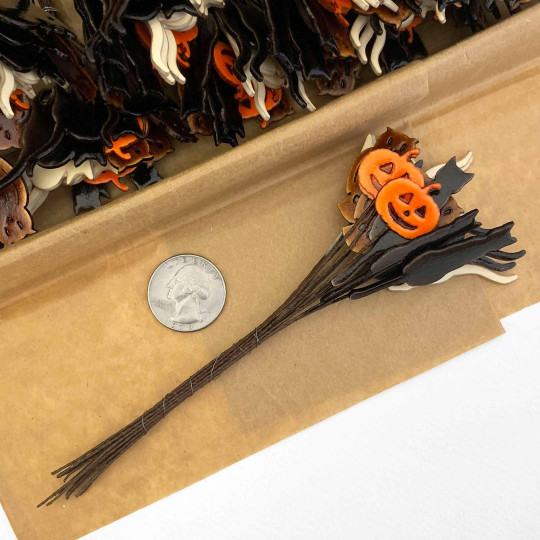 Halloween Mix Lacquered Craft Picks ~ Bundle of 15 Retro-Style Picks