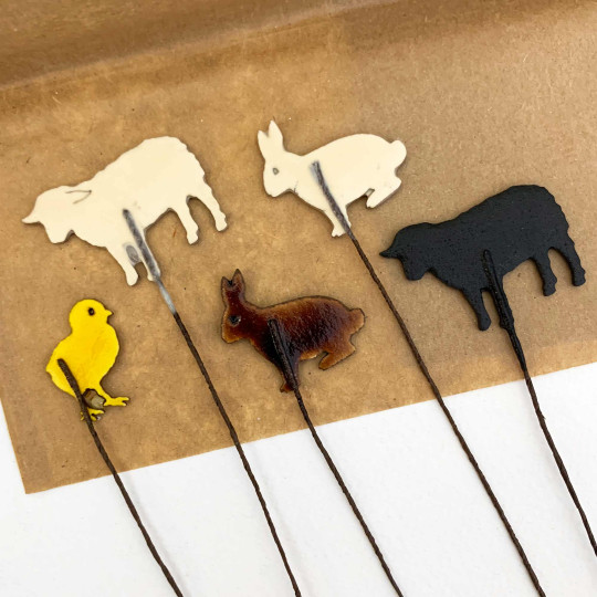 Easter Mix Lacquered Craft Picks ~ Bundle of 15 Retro-Style Picks