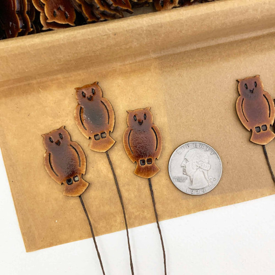 Brown Owls Lacquered Craft Picks ~ Bundle of 12 Retro-Style Picks