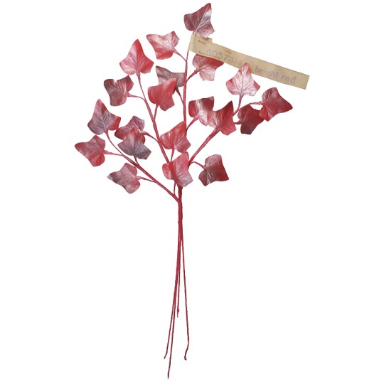 Sprig of Red Pearlized Ivy Leaves ~ Vintage Germany
