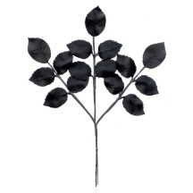 Spray of Black Satin Rose Leaves ~ Vintage Czechoslovakia