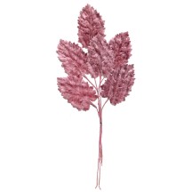 Spray of Striped Pink Velvet Leaves ~ Vintage Germany