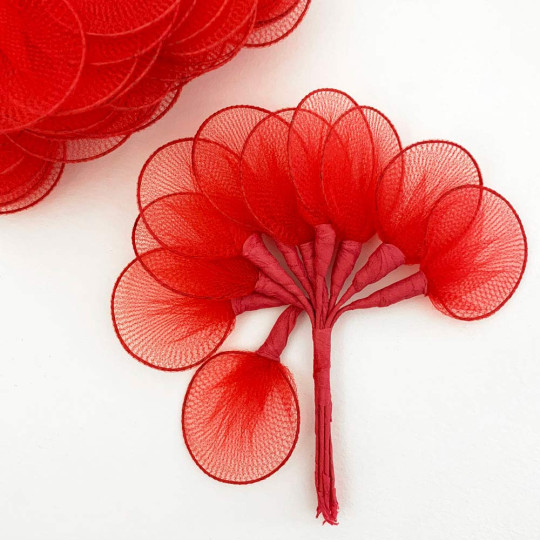 Old Fashioned Net Leaves or Fairy, Angel Wings ~ RED