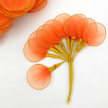 Old Fashioned Net Leaves or Fairy, Angel Wings ~ ORANGE + GOLD