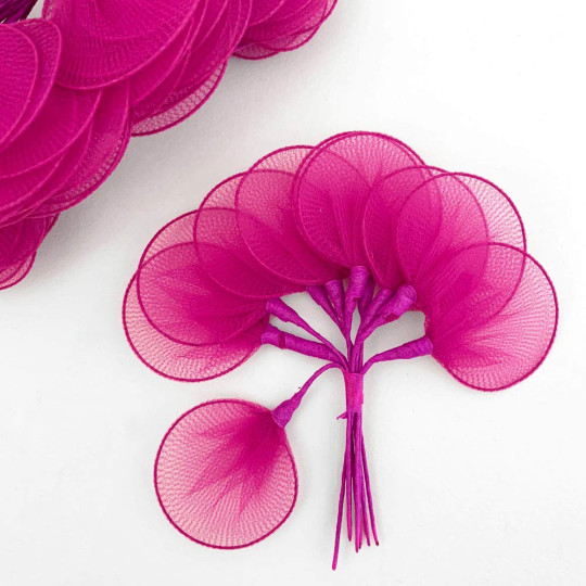 Old Fashioned Net Leaves or Fairy, Angel Wings ~ DEEP PINK