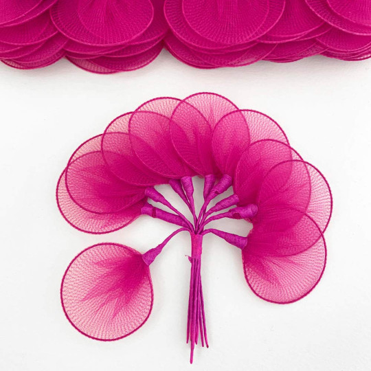 Old Fashioned Net Leaves or Fairy, Angel Wings ~ DEEP PINK