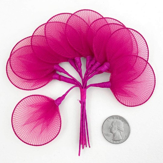Old Fashioned Net Leaves or Fairy, Angel Wings ~ DEEP PINK