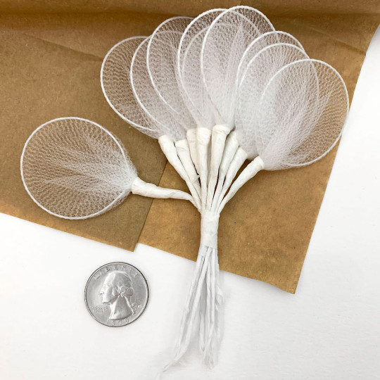 Old Fashioned Net Leaves or Fairy, Angel Wings ~ WHITE