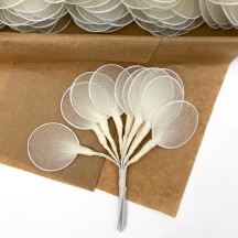 Old Fashioned Net Leaves or Fairy, Angel Wings ~ CREAM