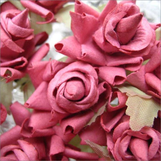 12 Dusty Rose Dainty Rose Paper Flowers