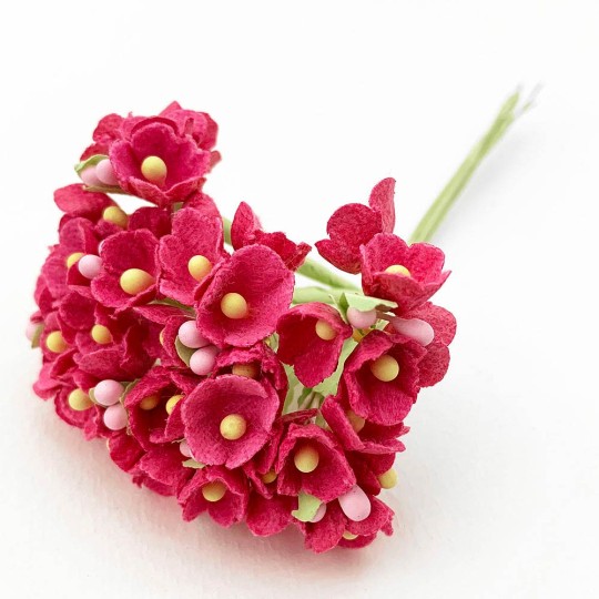 1 Bouquet of Paper Forget Me Nots in Medium Rose Pink