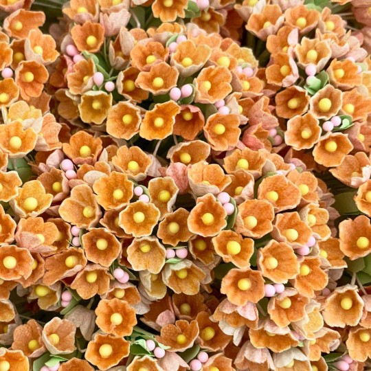 1 Bouquet of Paper Forget Me Nots in Orange